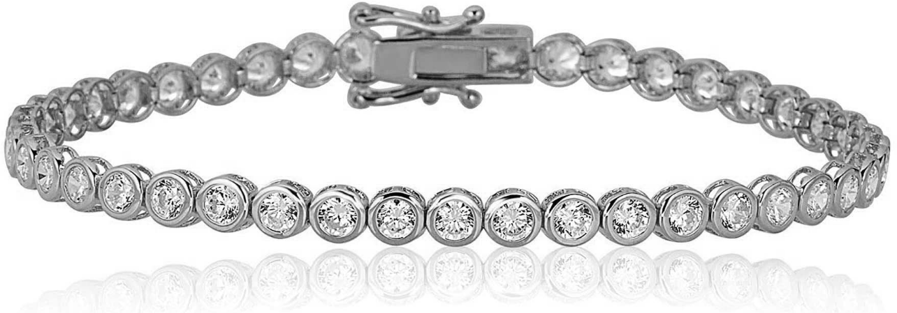 Bezel Set Diamond Tennis Bracelet (1.98 CTW)
