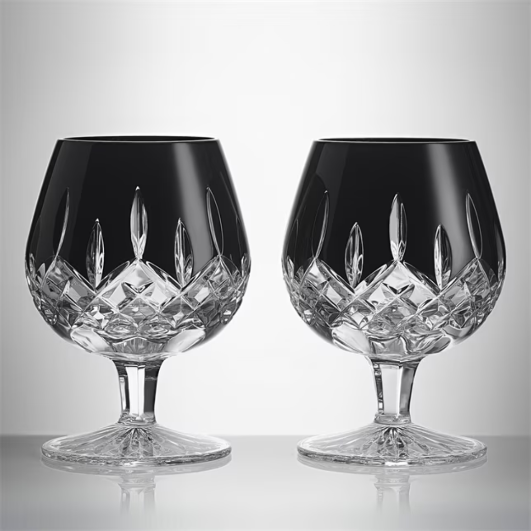 Waterford Lismore Black Brandy Glasses Set of 2 : : Home