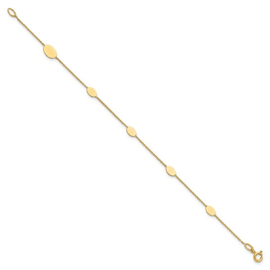 Oval Disc Station Bracelet