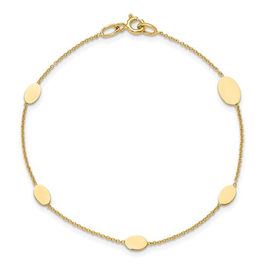 Oval Disc Station Bracelet