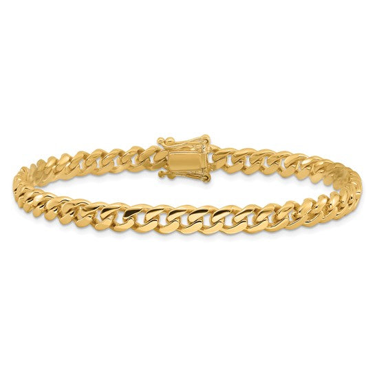5MM Solid Gold Cuban Link Bracelet