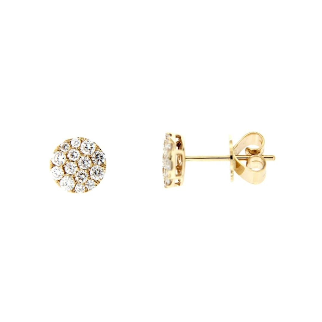 Pave Diamond Stud Earrings