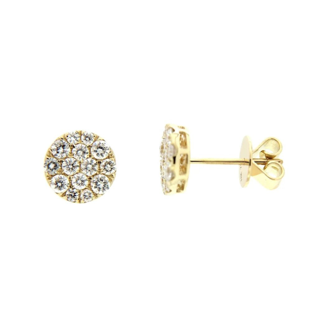 Pave Diamond Stud Earrings