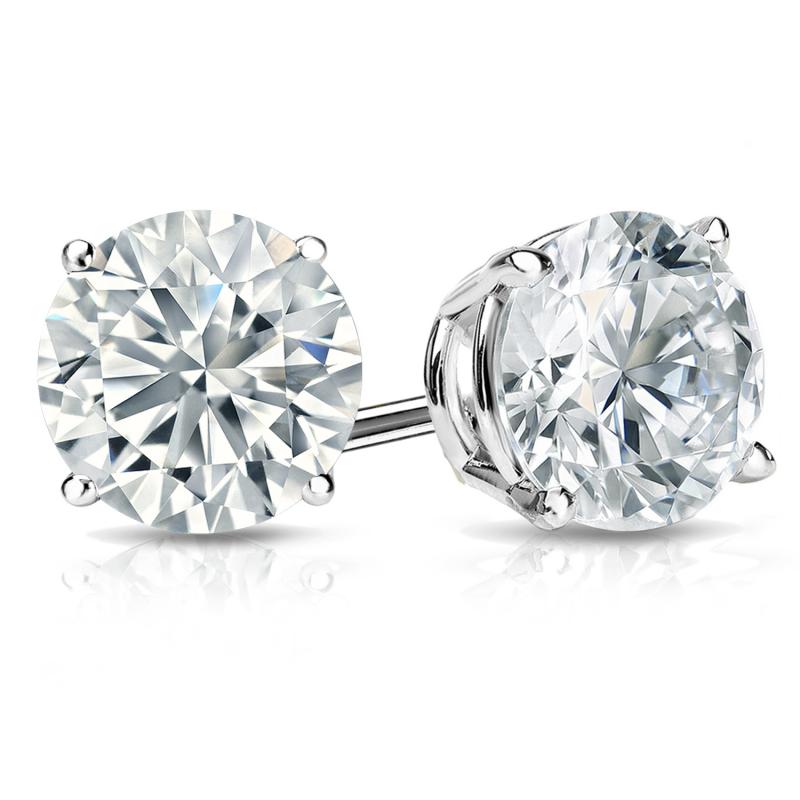 4.03 CTW GIA Certified Classic Diamond Stud Earrings