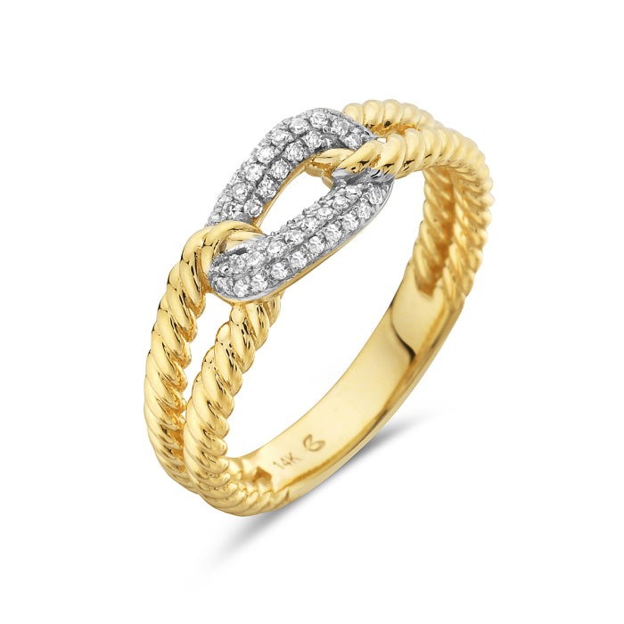 Diamond Single Chain Link Fashion Ring
