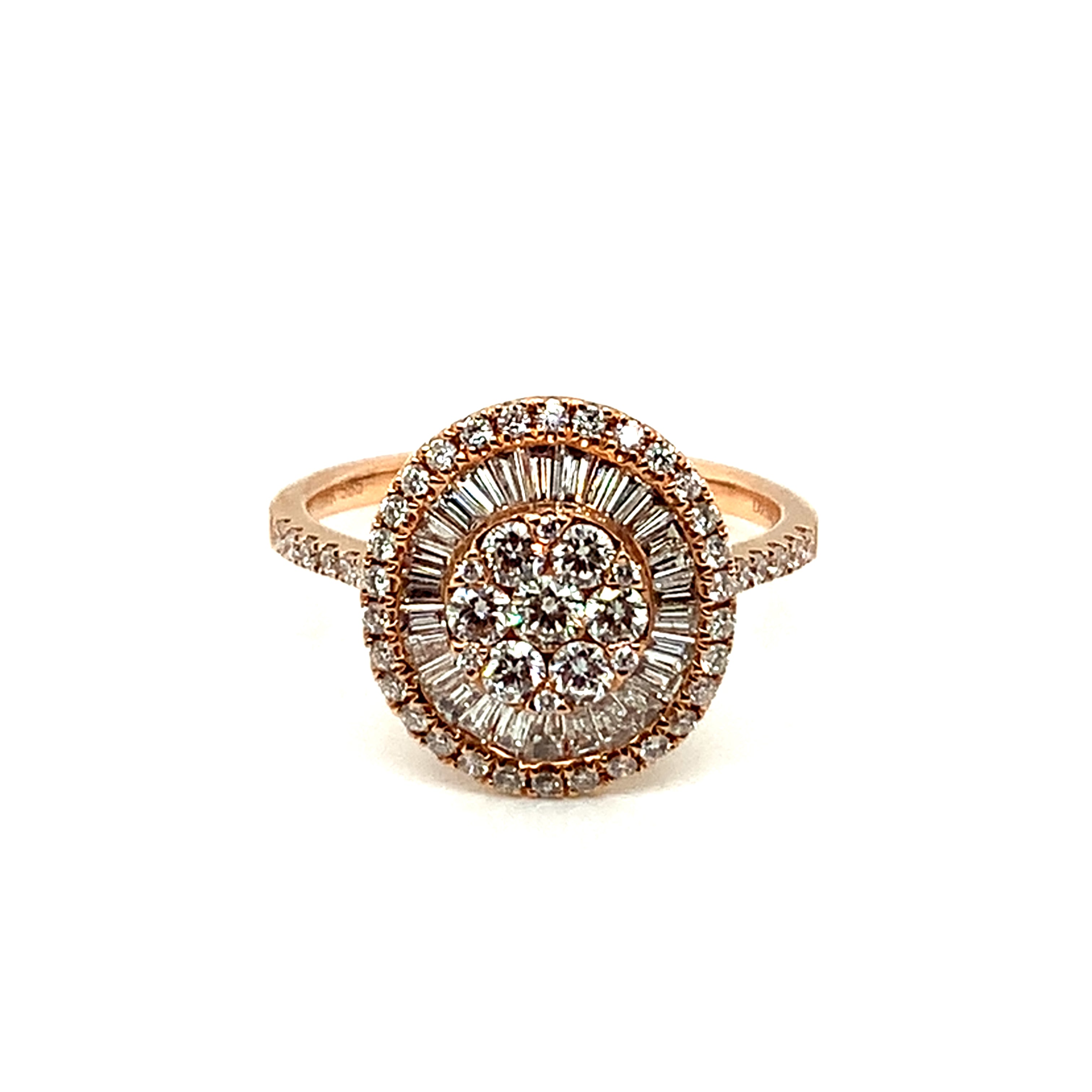 Multi Cut Diamond Mosaic Ring