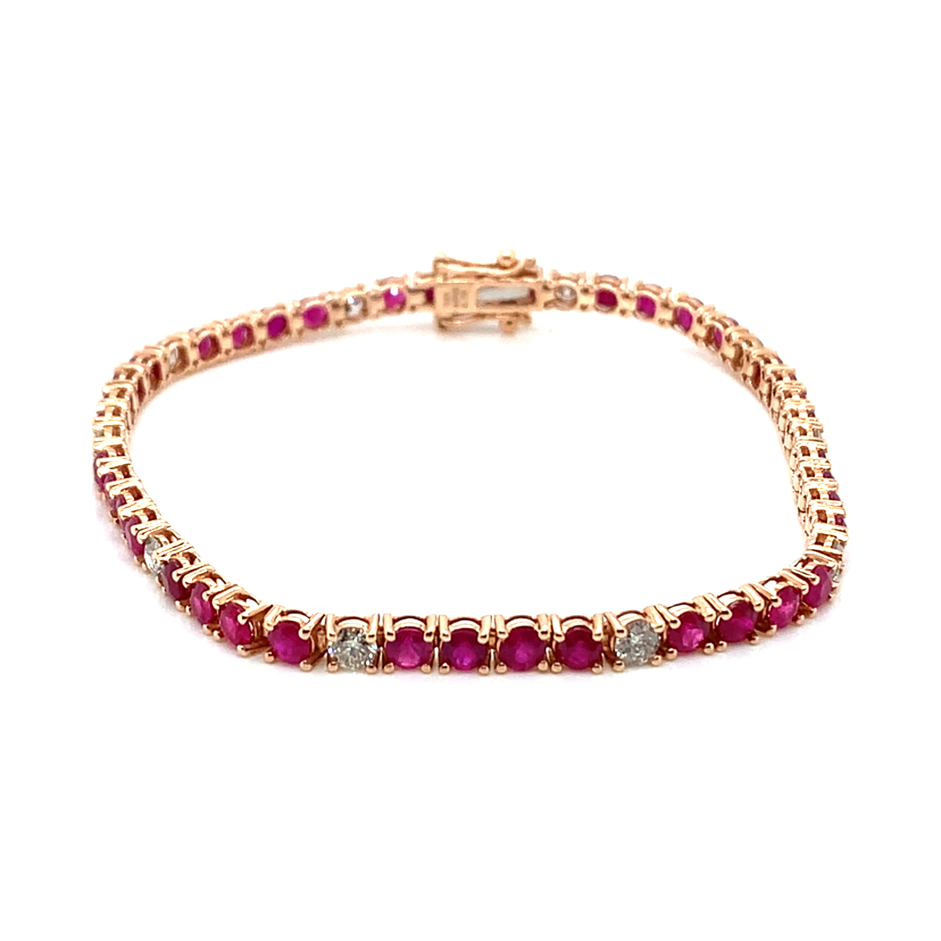 Ruby and Diamond Tennis Bracelet