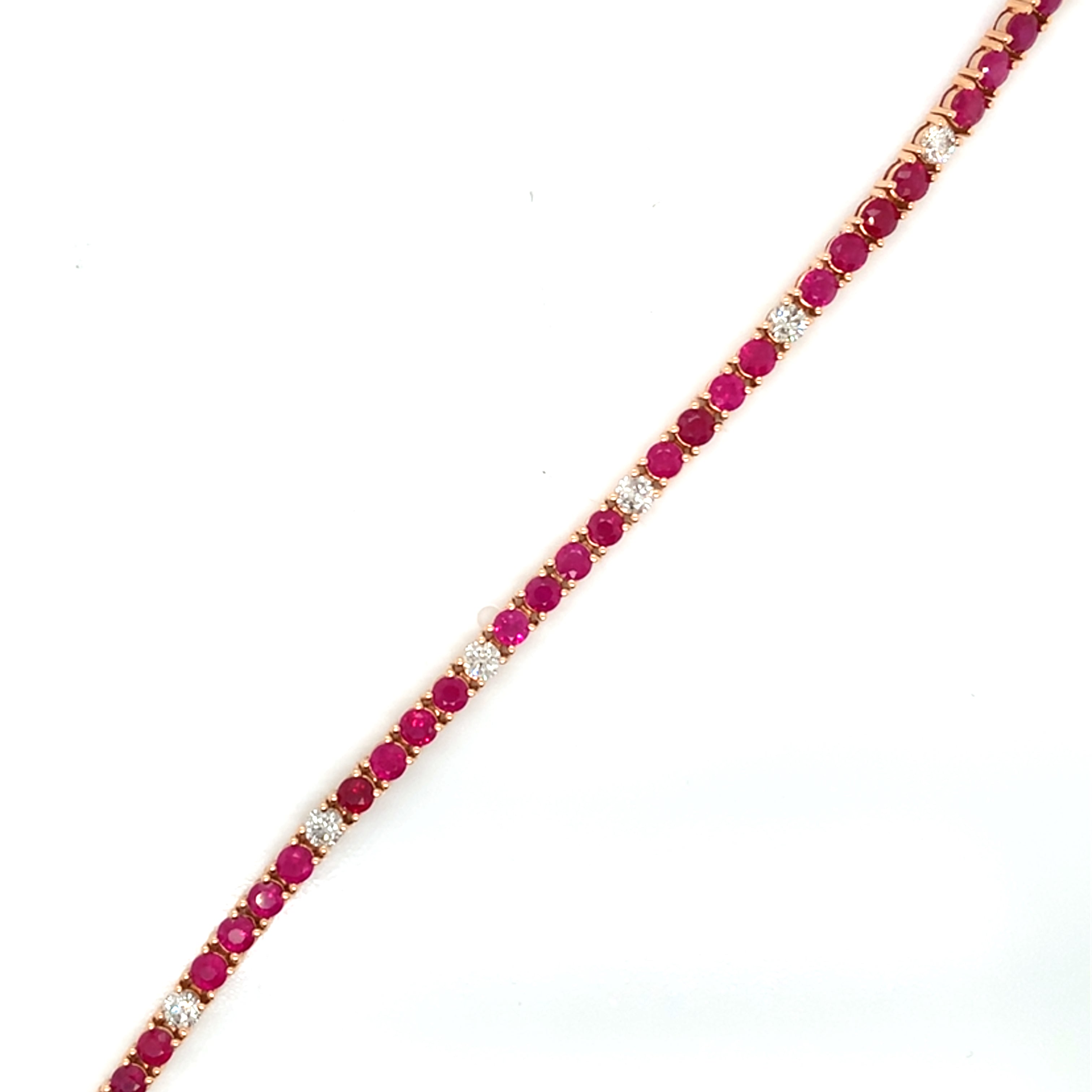 Ruby and Diamond Tennis Bracelet