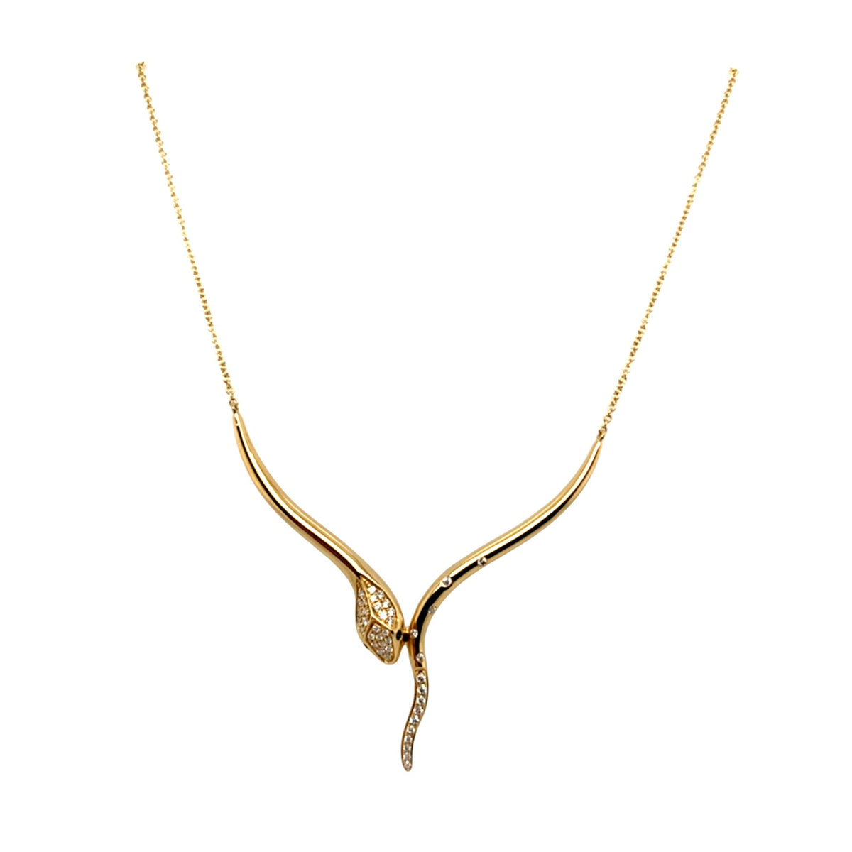 Sapphire and Diamond Snake Necklace