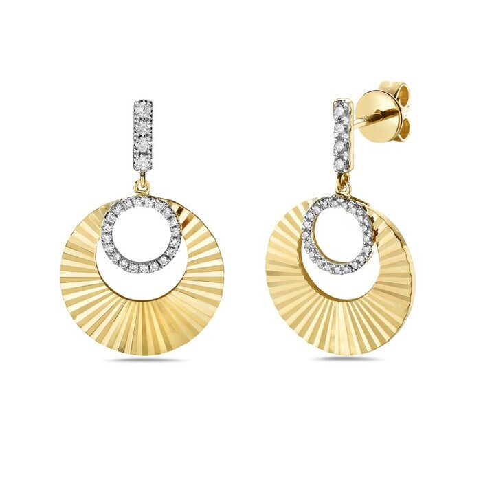 Sunburst Circle Dangle Earrings