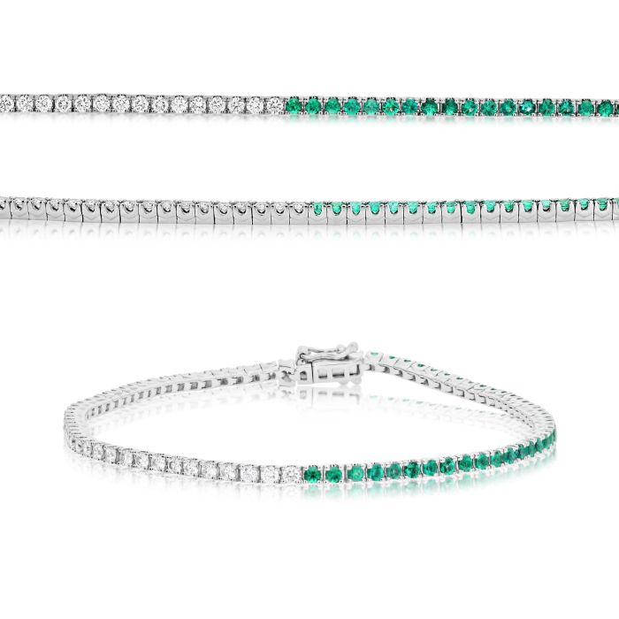 Half and Half Tennis Bracelet