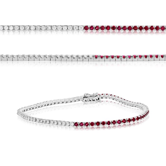 Half and Half Tennis Bracelet