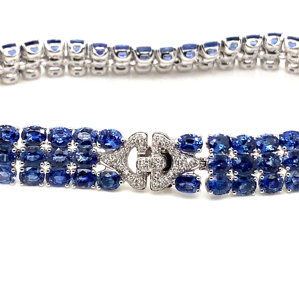 Three Row Sapphire Bracelet
