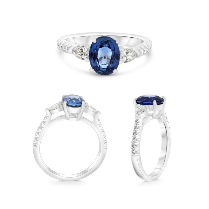 Oval Sapphire and Diamond Ring