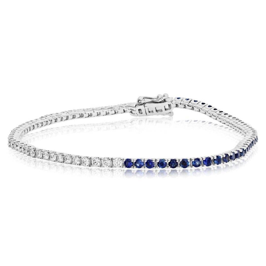 Half and Half Tennis Bracelet