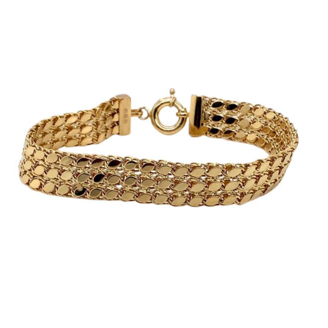 Triple Row Bracelet