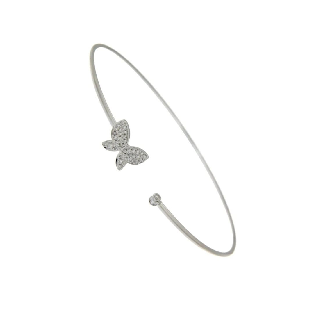 Diamond Butterfly Cuff Bracelet