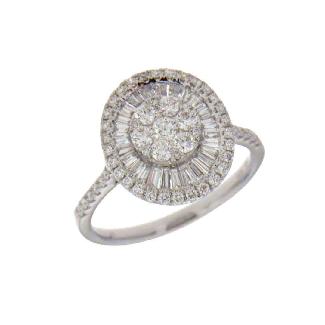 Multi Cut Diamond Mosaic Ring