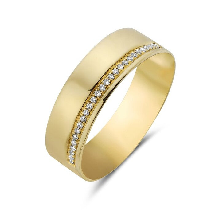 Wide Diamond Edge Band