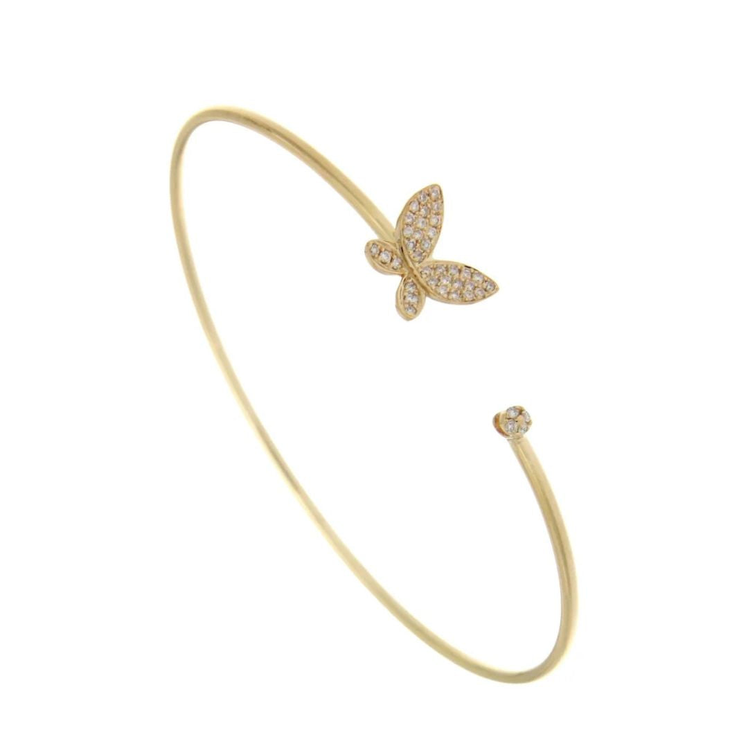 Diamond Butterfly Cuff Bracelet