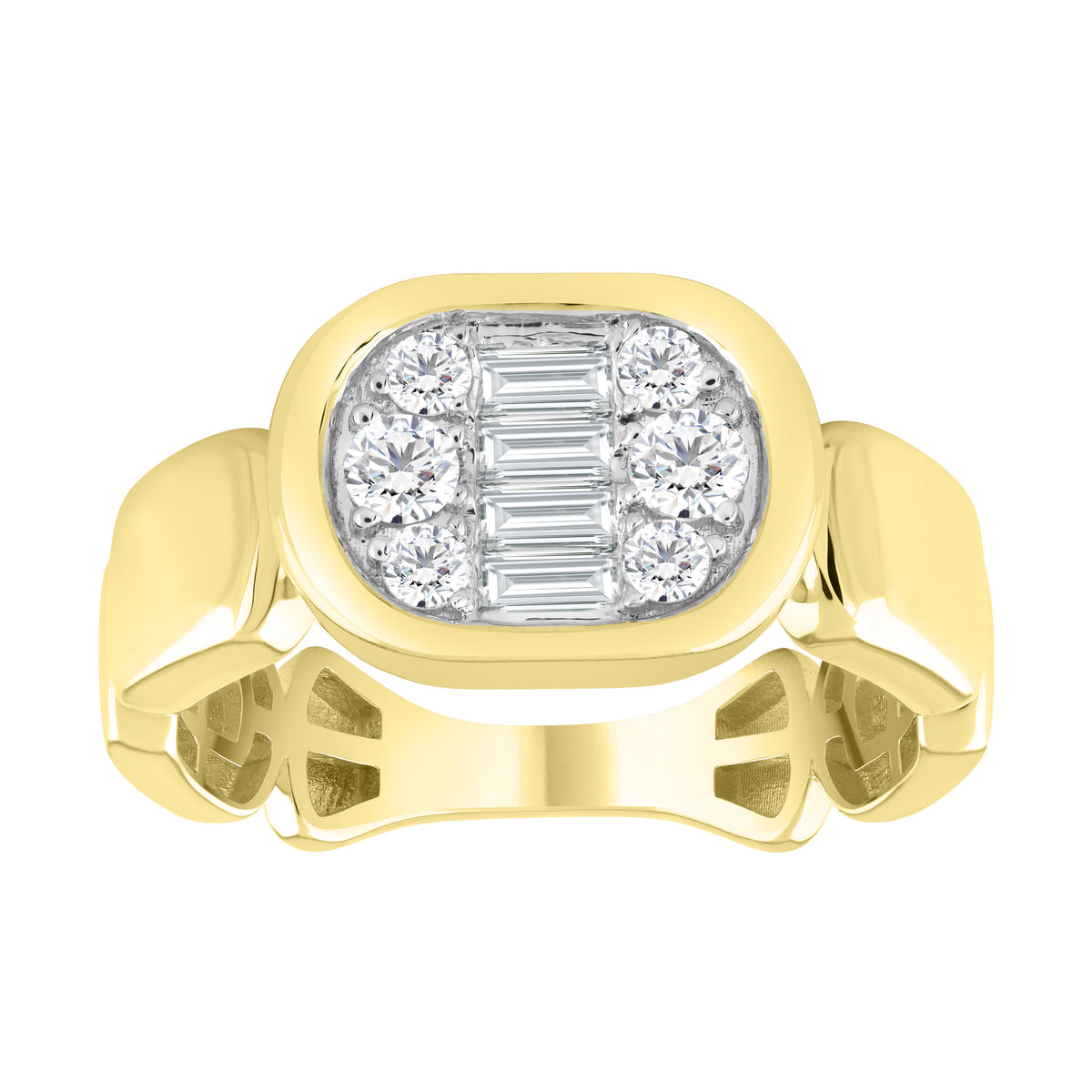 Multi Cut Bezel Set Diamond Ring