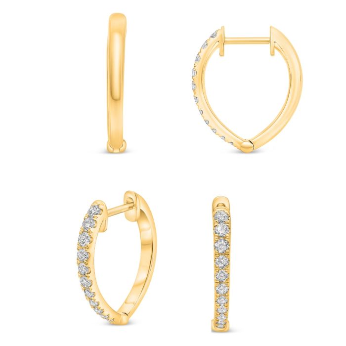 Diamond Huggie Earrings