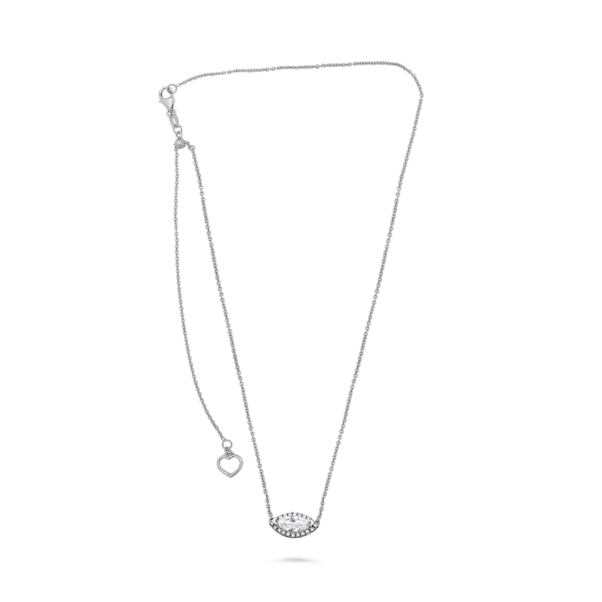 Marquise Diamond Halo Pendant Setting