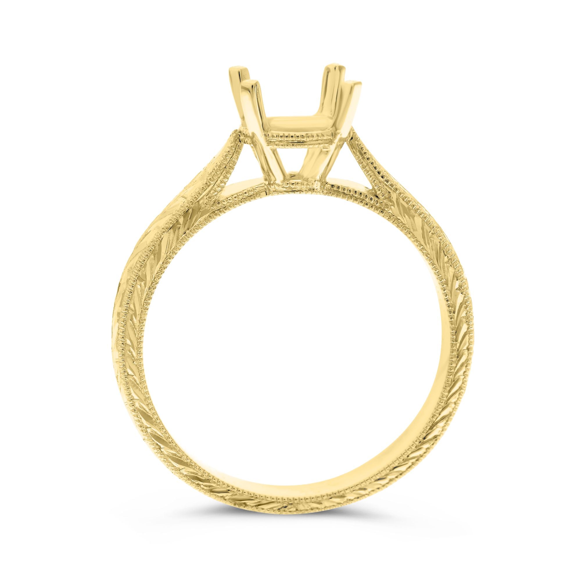 Art Deco Solitaire Engagement Ring Setting