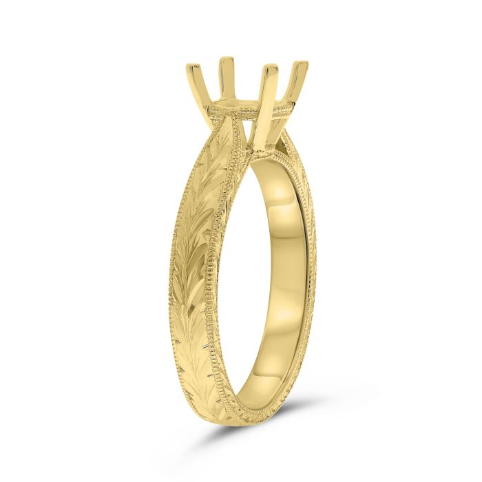 Art Deco Solitaire Engagement Ring Setting