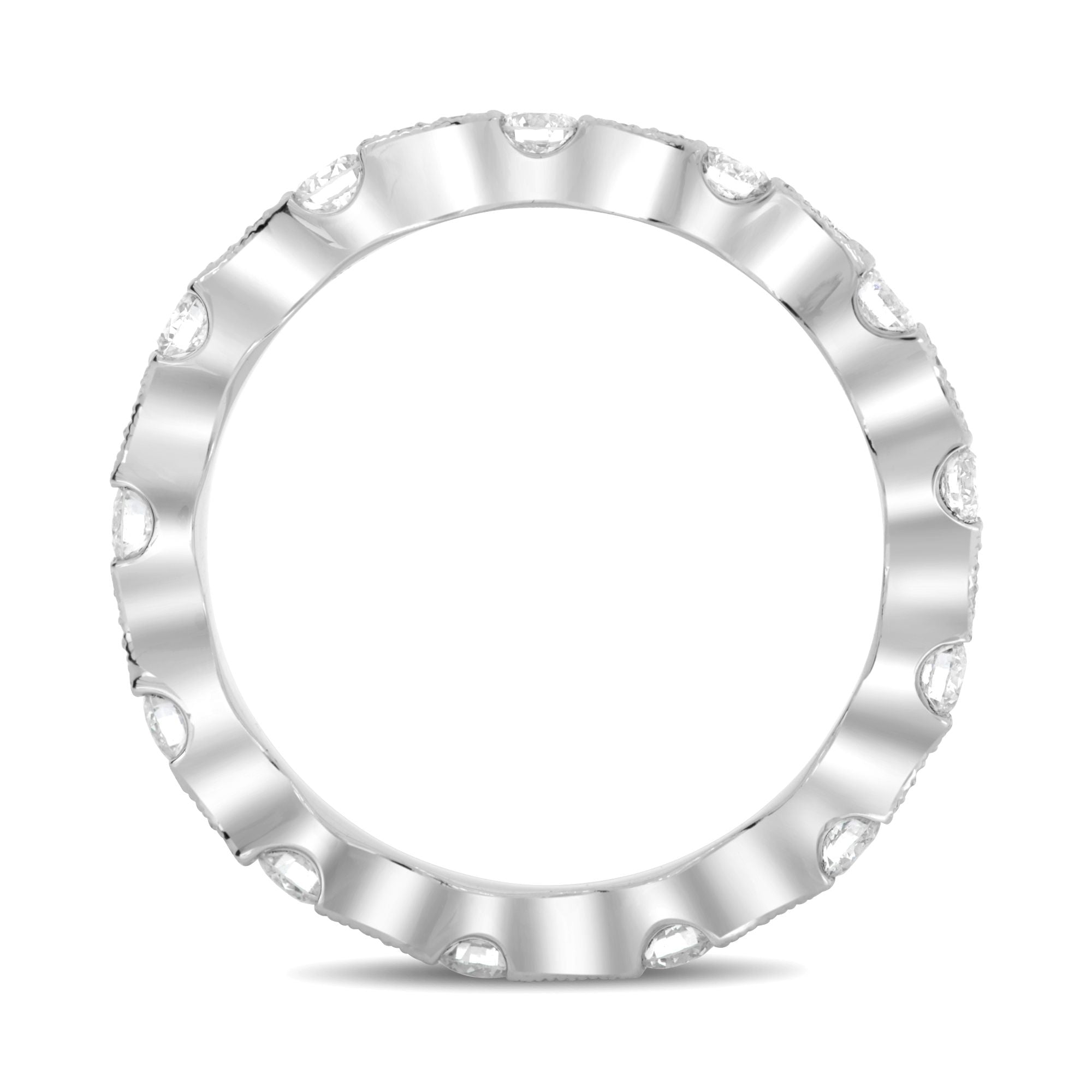 Diamond Milgrain Stackable Ring