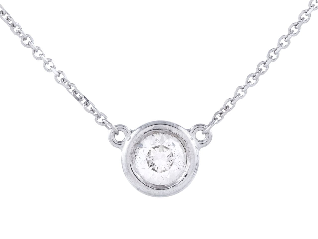 Bezel Set Diamond Pendant Necklace