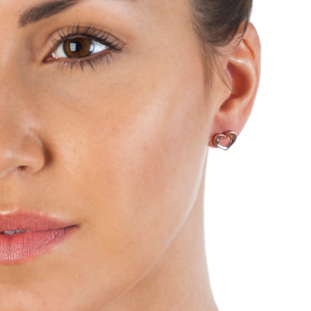 Hot Diamonds Emerge Open Heart Earrings