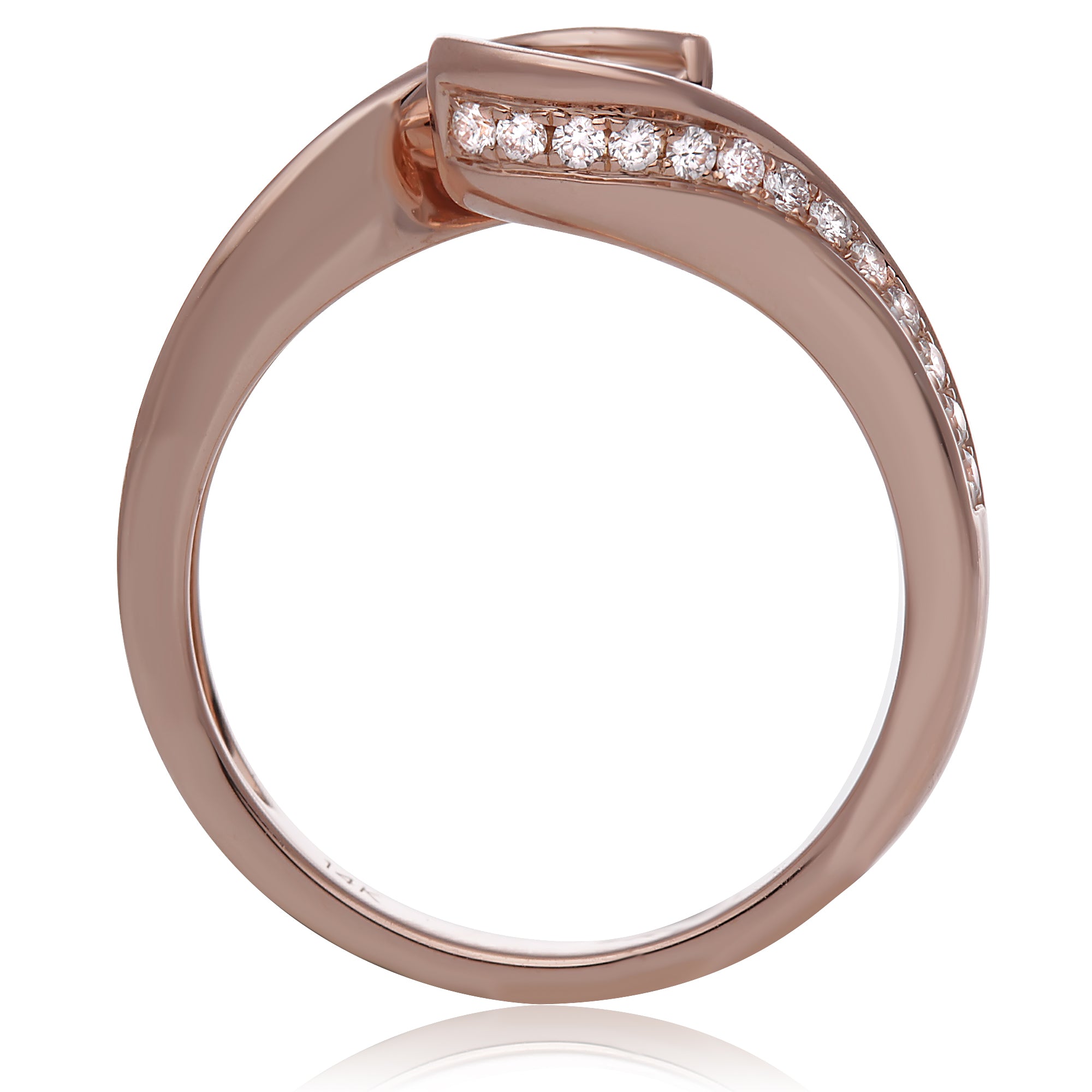 Diamond Bypass Engagement Ring Setting