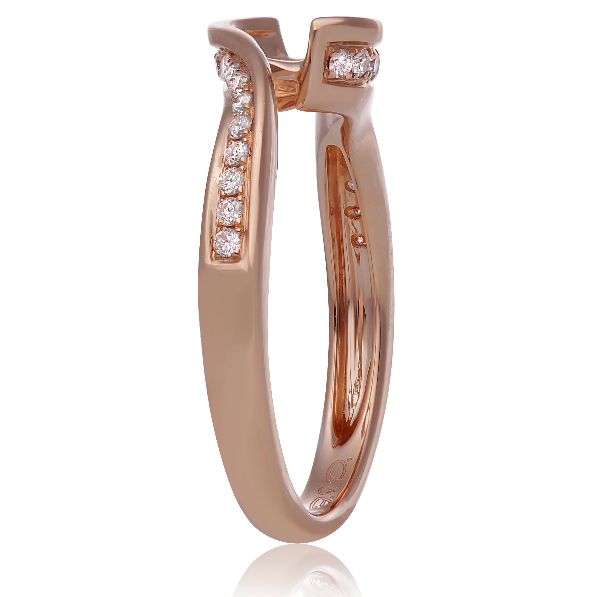 Diamond Bypass Engagement Ring Setting