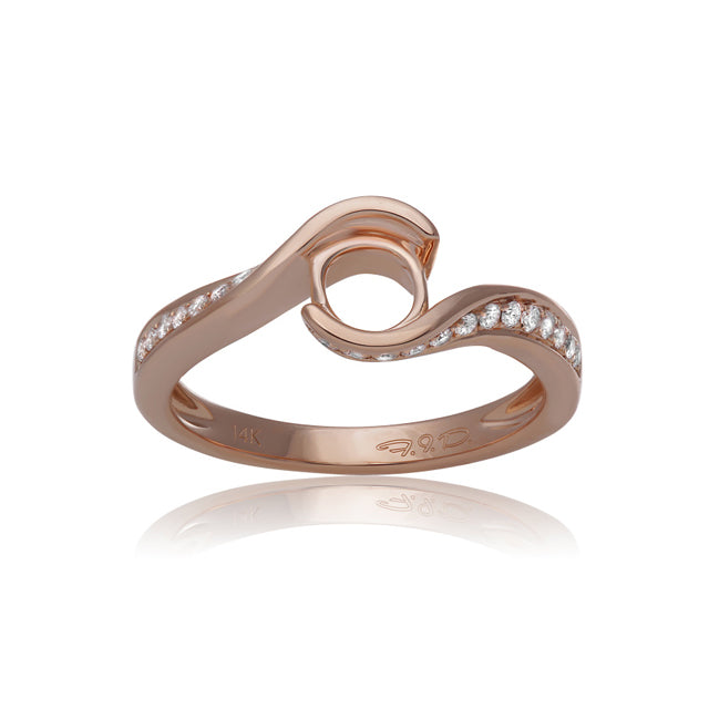 Diamond Bypass Engagement Ring Setting