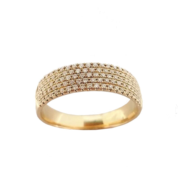 Multi Row Pave Diamond Band