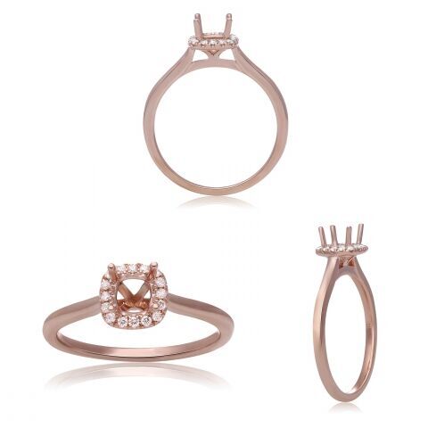Halo Diamond Engagement Ring Setting
