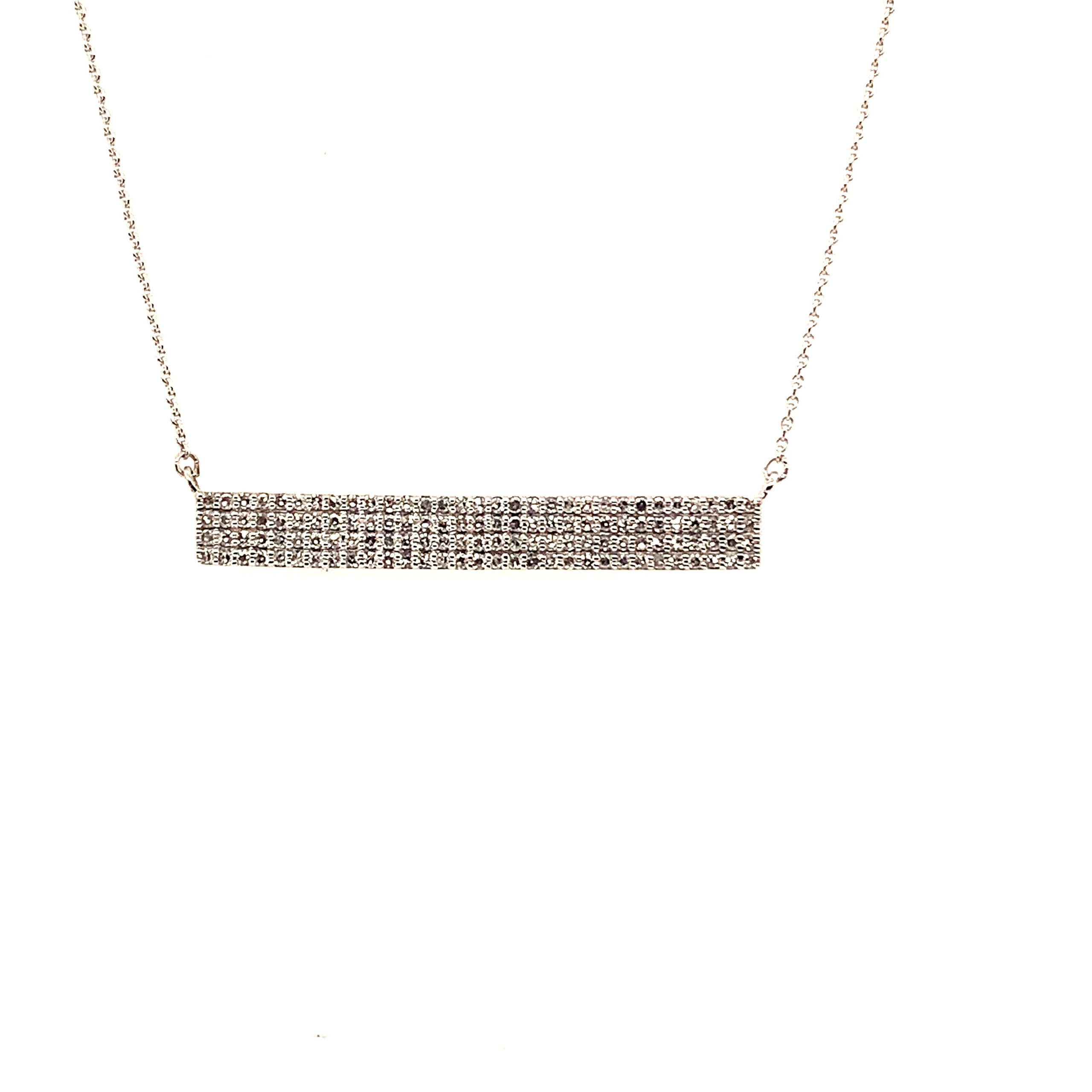 Pave Diamond Bar Necklace