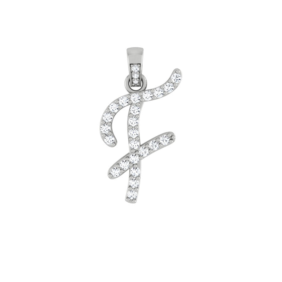 Diamond Cursive Initial Pendant