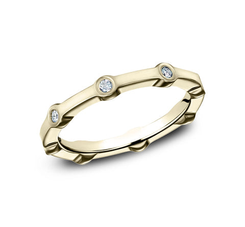 Polished Diamond Wedding Band
