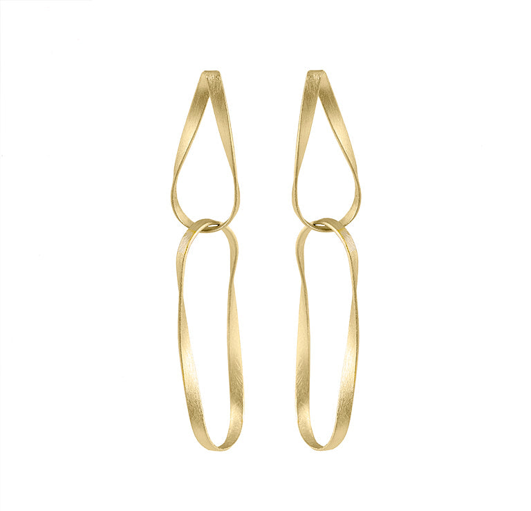 Jorge Revilla Twist Collection Matte Sterling Silver Earrings