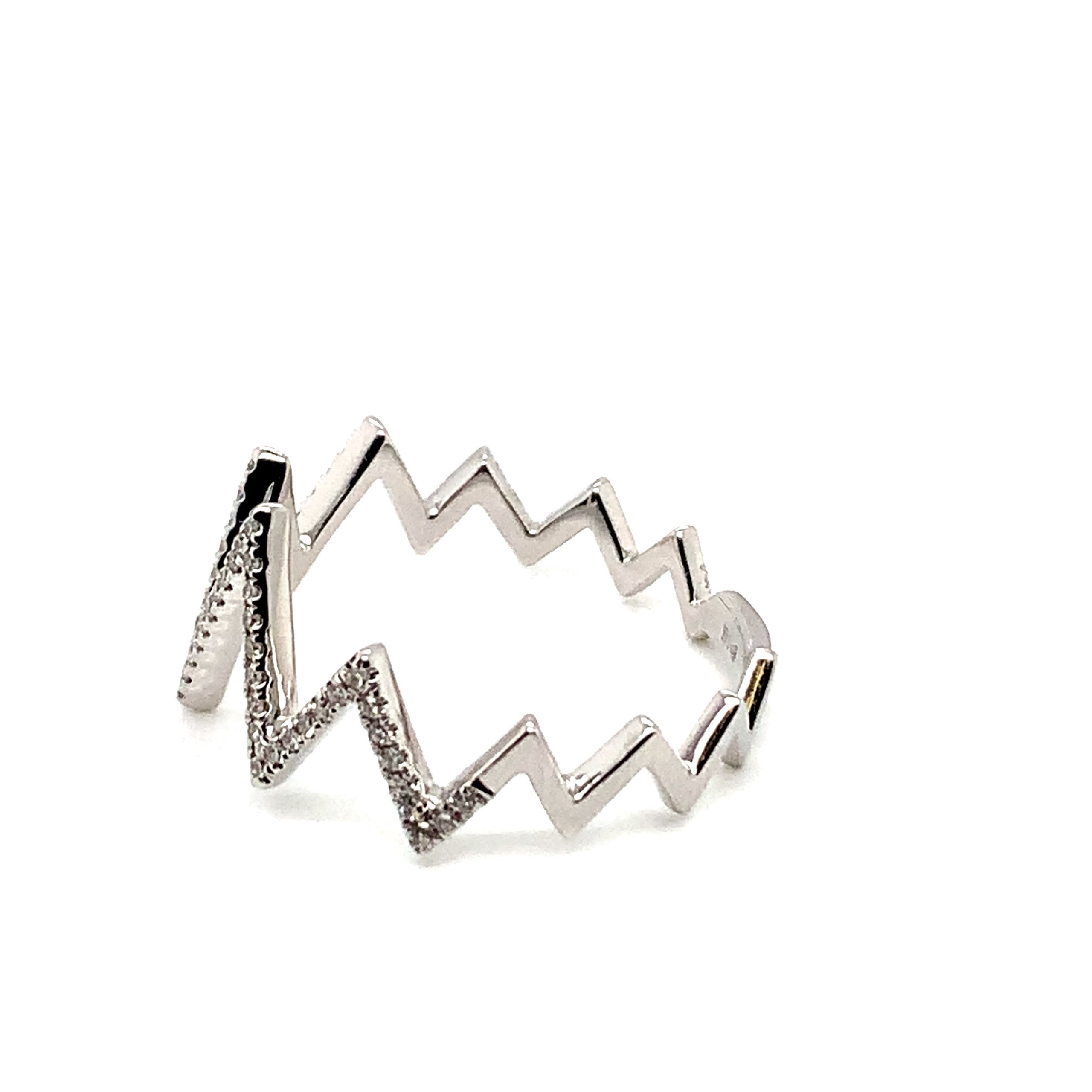 Diamond Zig Zag Ring