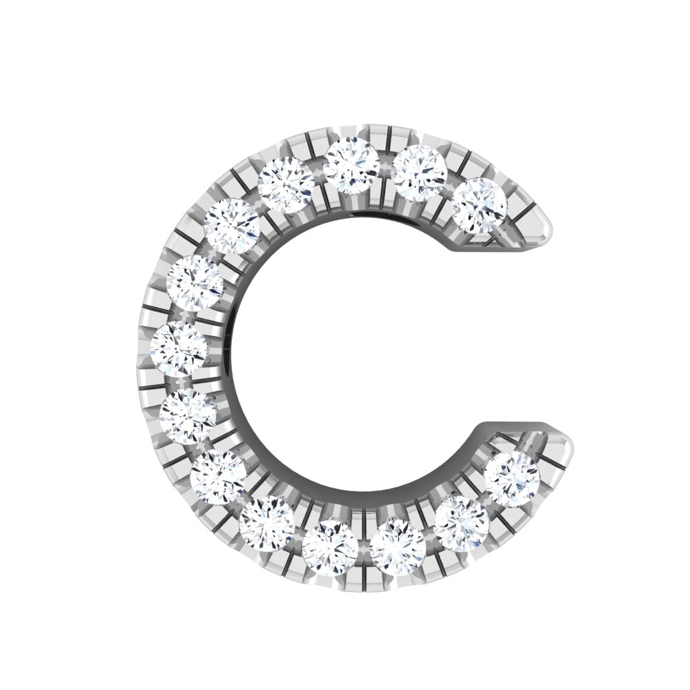 Diamond Mini Initial Slide Pendant