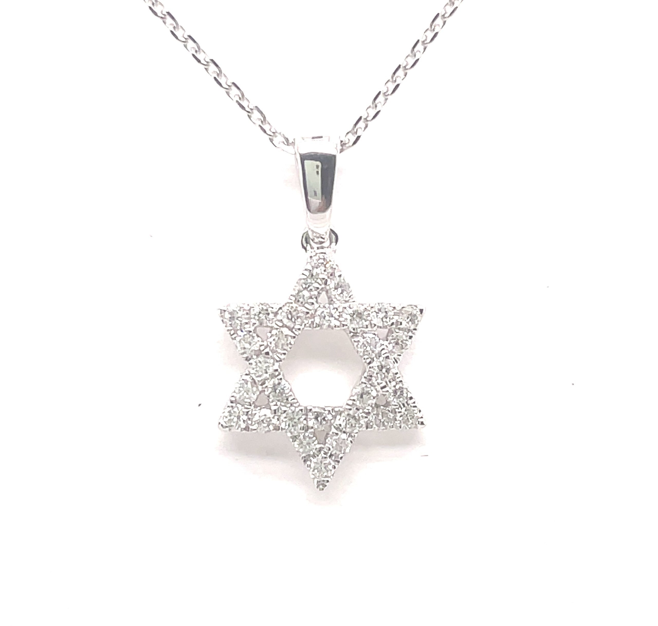 Diamond Star of David Pendant