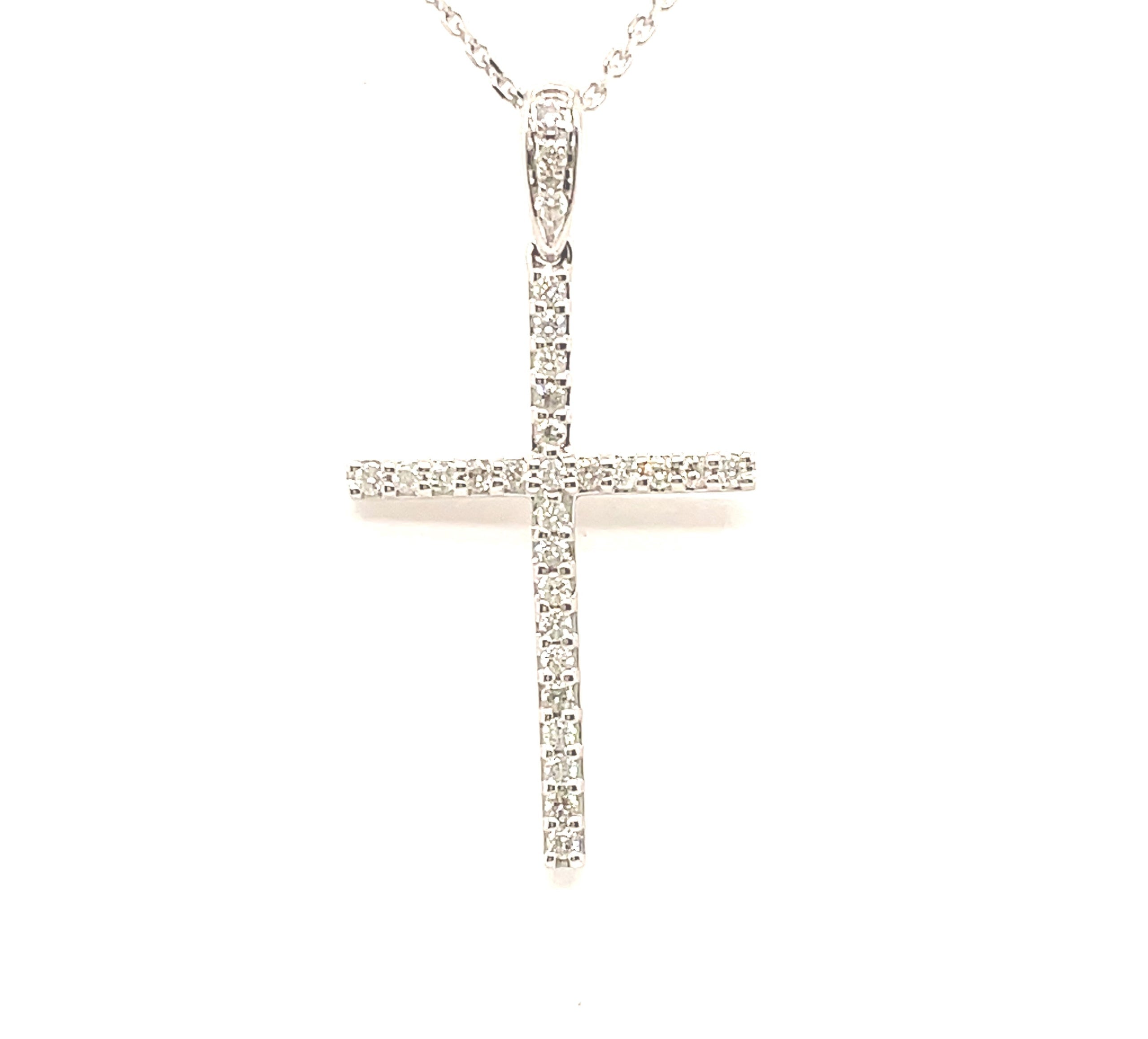 0.12CTW Diamond Cross Pendant