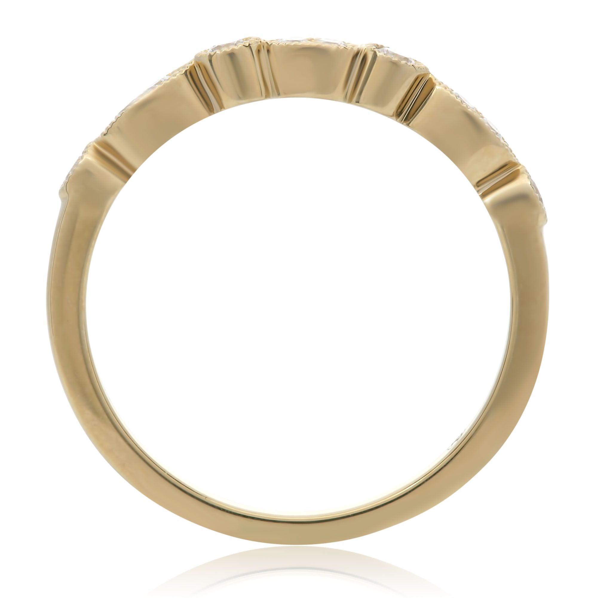 Diamond Stackable Milgrain Ring