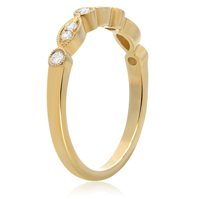 Diamond Stackable Milgrain Ring