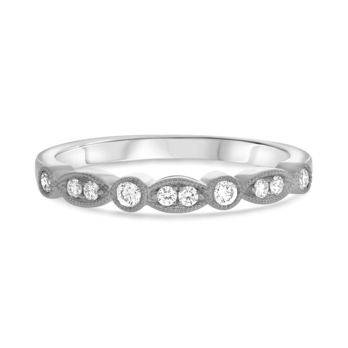 Diamond Stackable Milgrain Ring