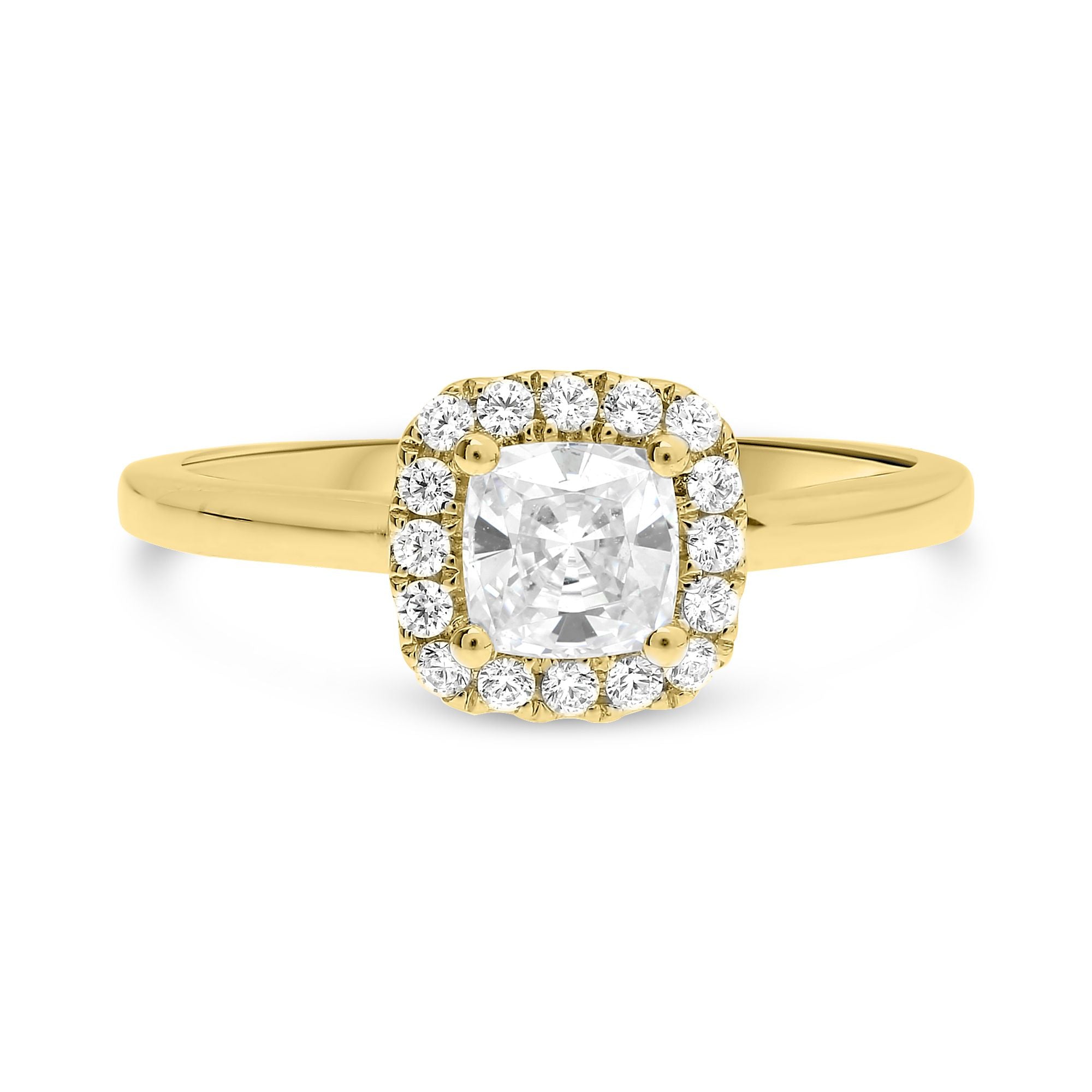 Micropave Diamond Halo Engagement Ring Setting