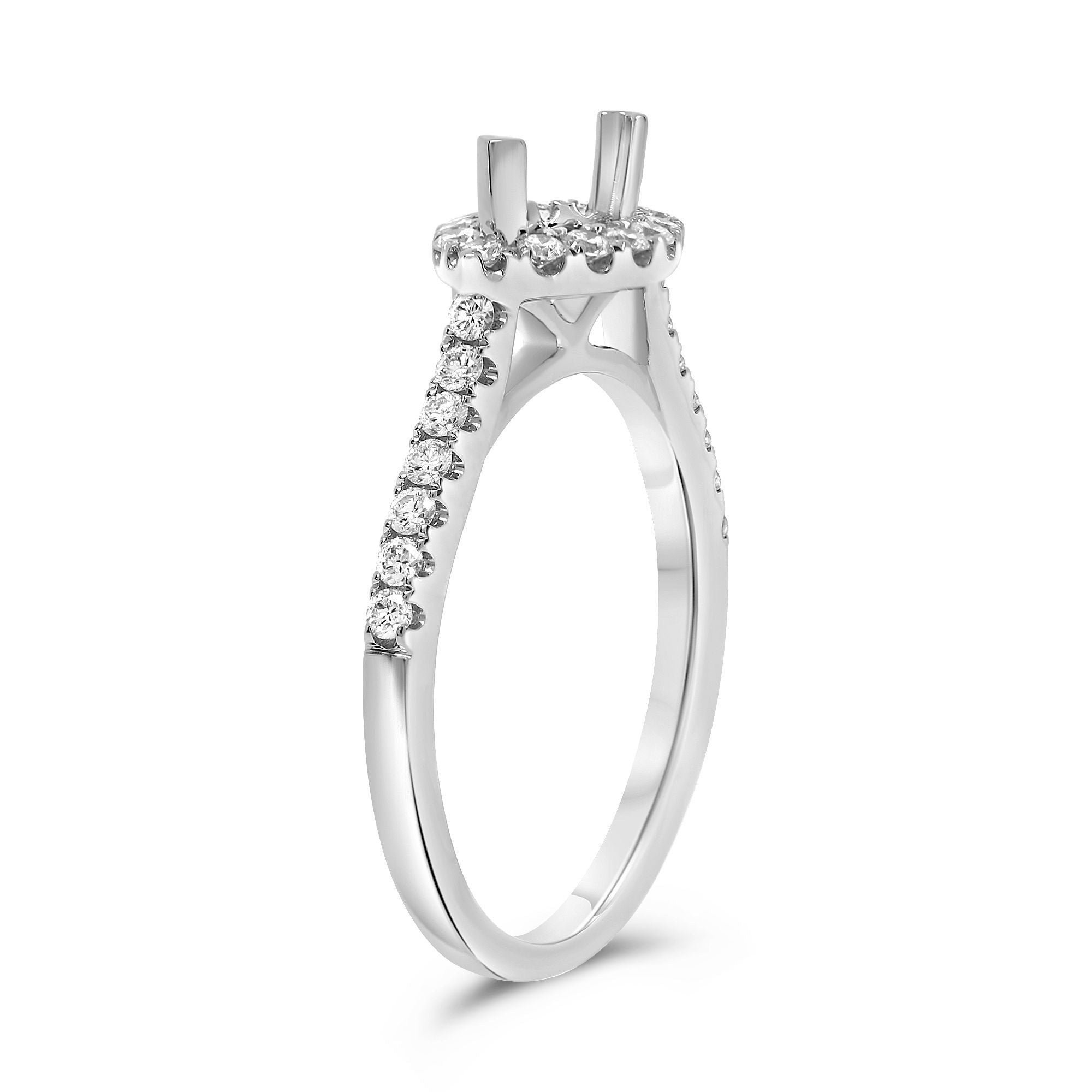 East West Marquise Diamond Halo Setting